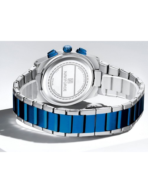Reloj Naviforce Casual Nf8048g Crono Hombre Acero+ Estuche