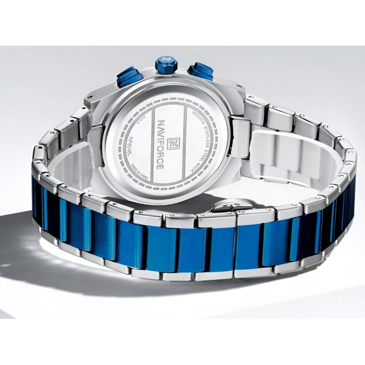 Reloj Naviforce Casual Nf8048g Crono Hombre Acero+ Estuche