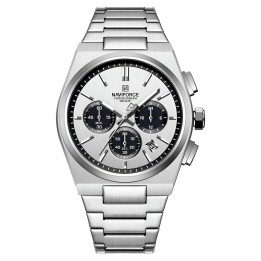 Reloj Naviforce Casual Nf8048g Crono Hombre Acero+ Estuche