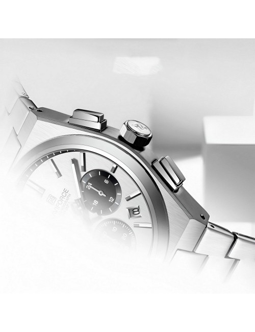 Reloj Naviforce Casual Nf8048g Crono Hombre Acero+ Estuche