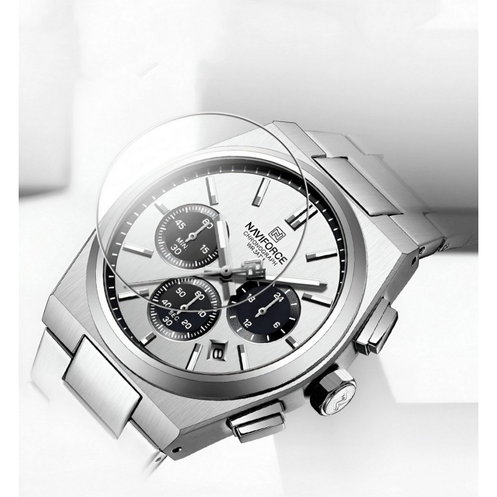 Reloj Naviforce Casual Nf8048g Crono Hombre Acero+ Estuche