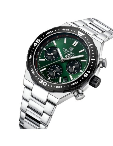 Reloj Naviforce Casual Nf8049 Crono Hombre Acero+ Estuche