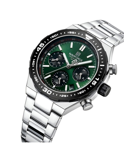 Reloj Naviforce Casual Nf8049 Crono Hombre Acero+ Estuche
