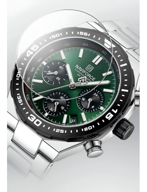 Reloj Naviforce Casual Nf8049 Crono Hombre Acero+ Estuche
