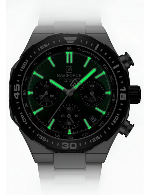 Reloj Naviforce Casual Nf8049 Crono Hombre Acero+ Estuche