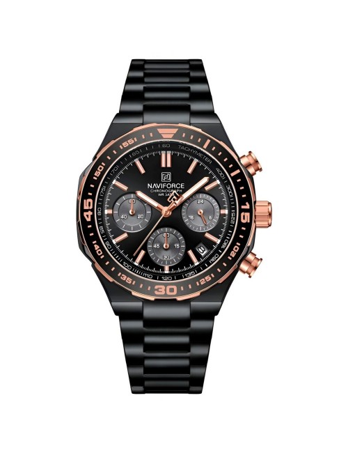 Reloj Naviforce Casual Nf8049 Crono Hombre Acero+ Estuche