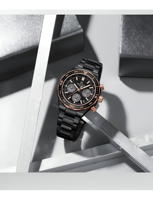 Reloj Naviforce Casual Nf8049 Crono Hombre Acero+ Estuche