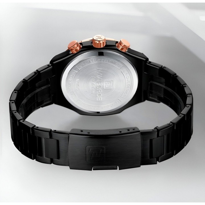 Reloj Naviforce Casual Nf8049 Crono Hombre Acero+ Estuche