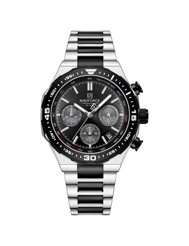 Reloj Naviforce Casual Nf8049 Crono Hombre Acero+ Estuche