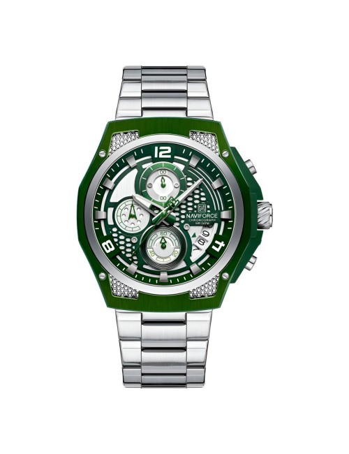 Reloj Naviforce Casual Nf8051s Crono Hombre Acero+ Estuche