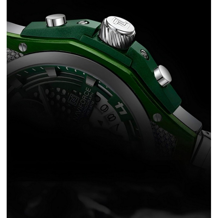Reloj Naviforce Casual Nf8051s Crono Hombre Acero+ Estuche
