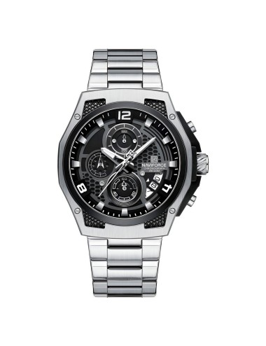 Reloj Naviforce Casual Nf8051s Crono Hombre Acero+ Estuche