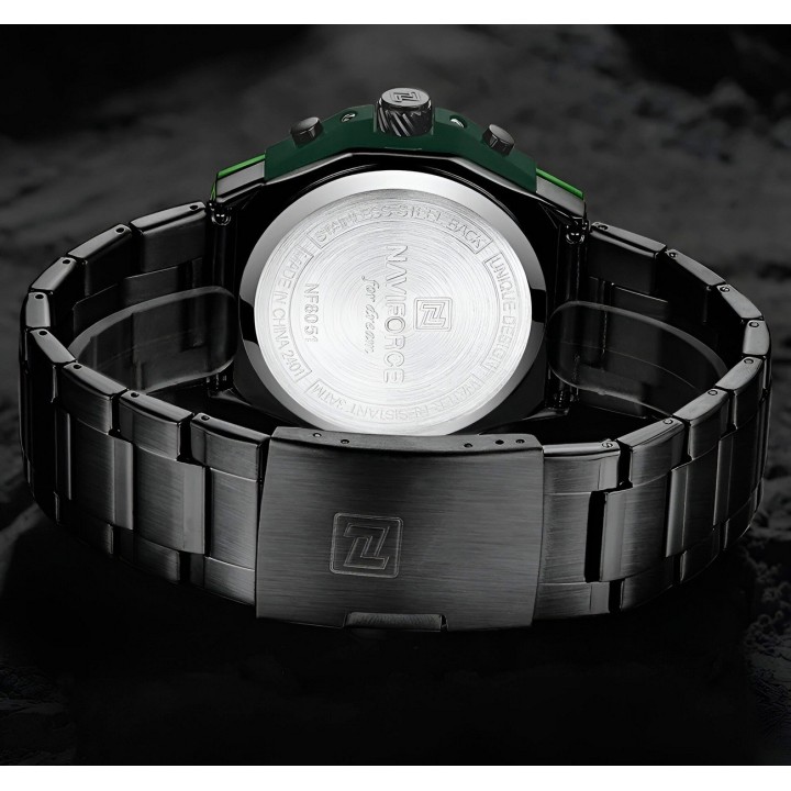 Reloj Naviforce Casual Nf8051s Crono Hombre Acero+ Estuche