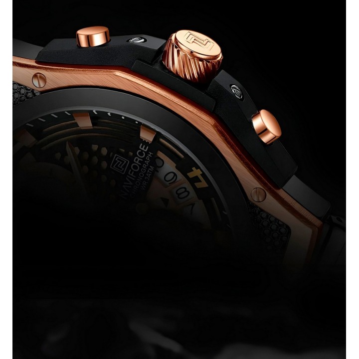 Reloj Naviforce Casual Nf8051s Crono Hombre Acero+ Estuche