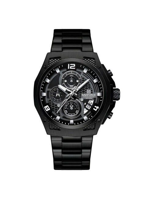 Reloj Naviforce Casual Nf8051s Crono Hombre Acero+ Estuche