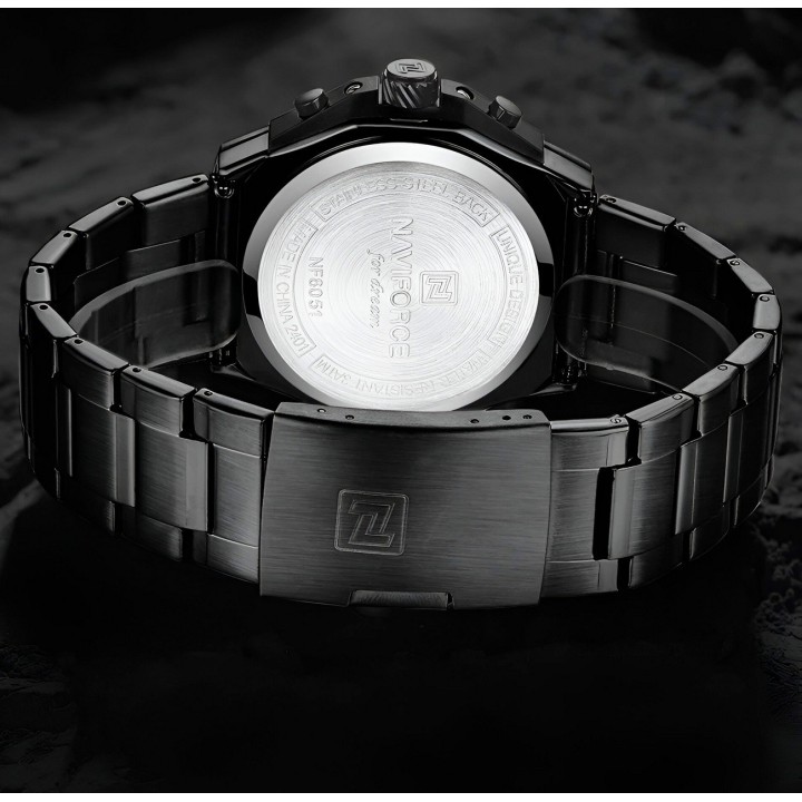 Reloj Naviforce Casual Nf8051s Crono Hombre Acero+ Estuche