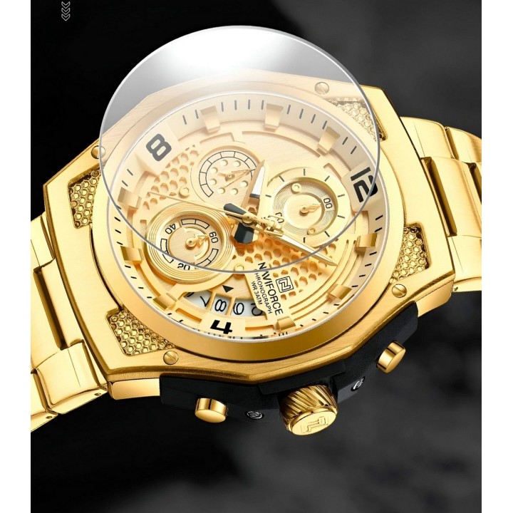 Reloj Naviforce Casual Nf8051s Crono Hombre Acero+ Estuche