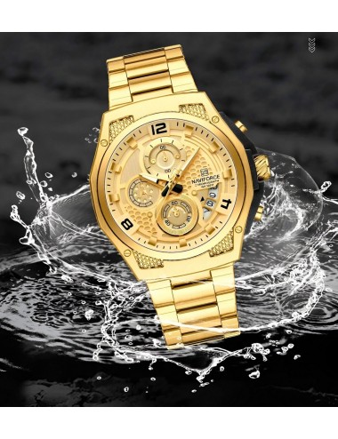 Reloj Naviforce Casual Nf8051s Crono Hombre Acero+ Estuche