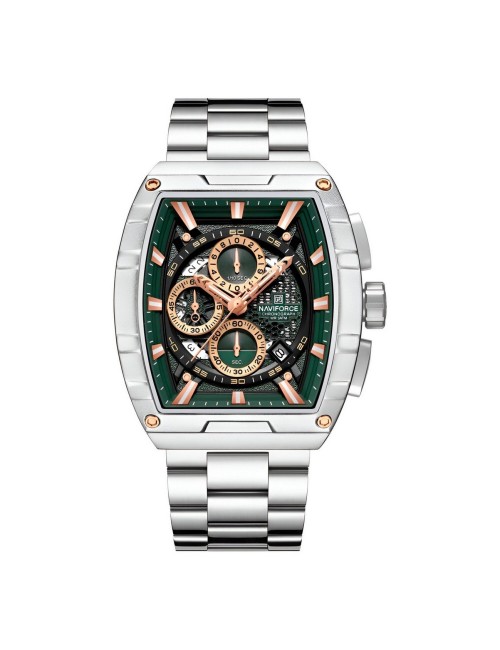 Reloj Naviforce Casual Nf8066 Crono Hombre Acero+ Estuche