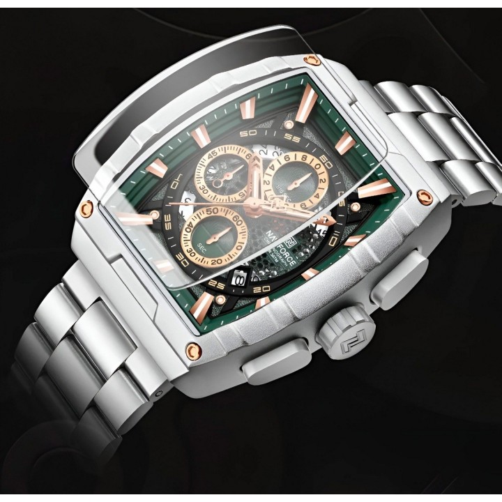 Reloj Naviforce Casual Nf8066 Crono Hombre Acero+ Estuche