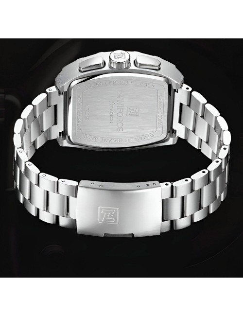 Reloj Naviforce Casual Nf8066 Crono Hombre Acero+ Estuche