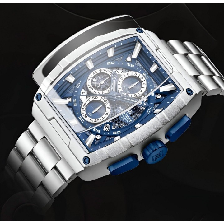 Reloj Naviforce Casual Nf8066 Crono Hombre Acero+ Estuche