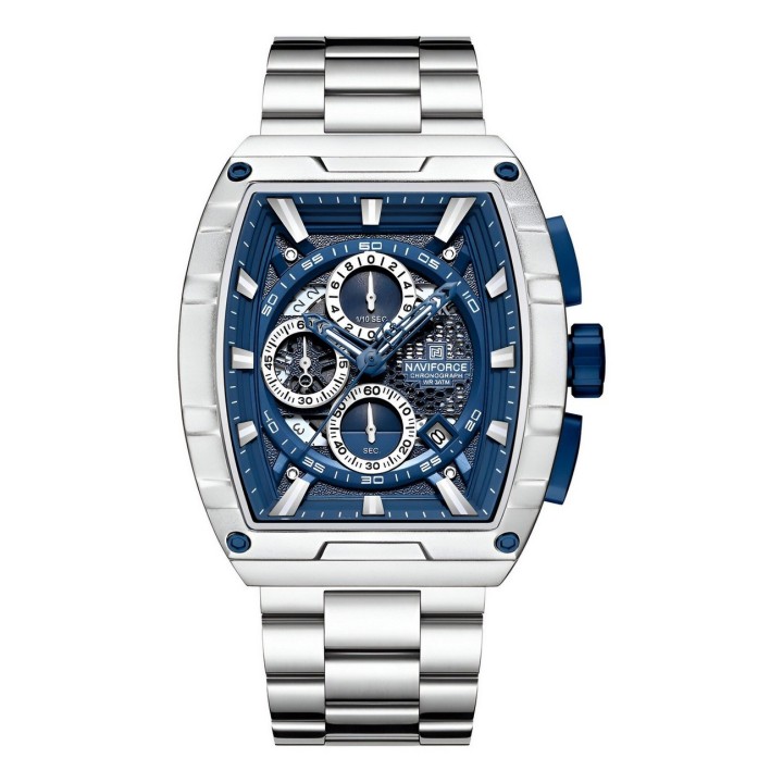 Reloj Naviforce Casual Nf8066 Crono Hombre Acero+ Estuche