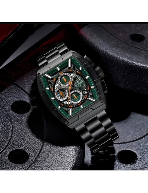 Reloj Naviforce Casual Nf8066 Crono Hombre Acero+ Estuche