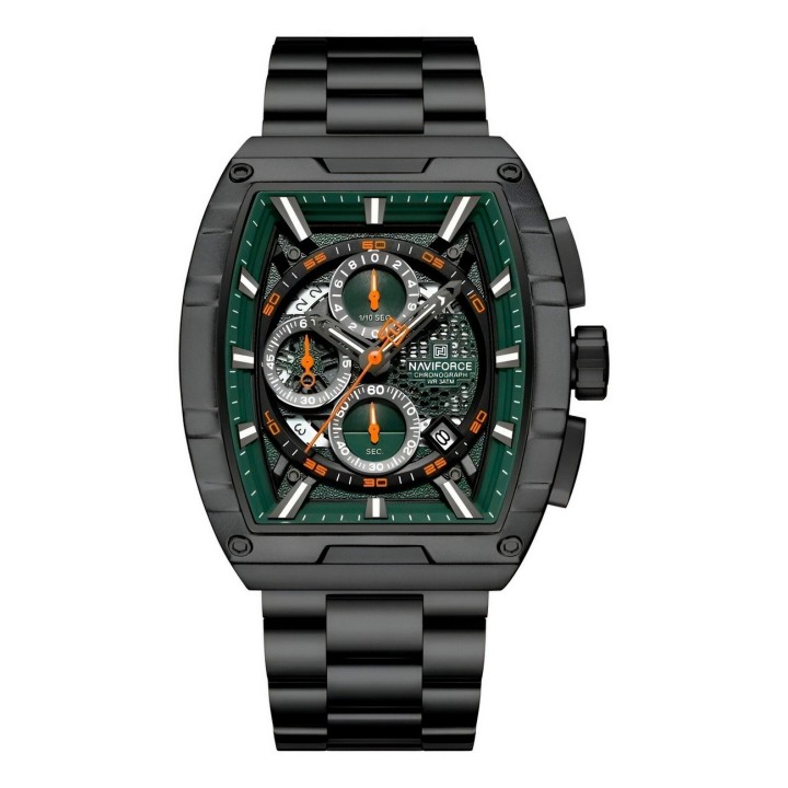 Reloj Naviforce Casual Nf8066 Crono Hombre Acero+ Estuche