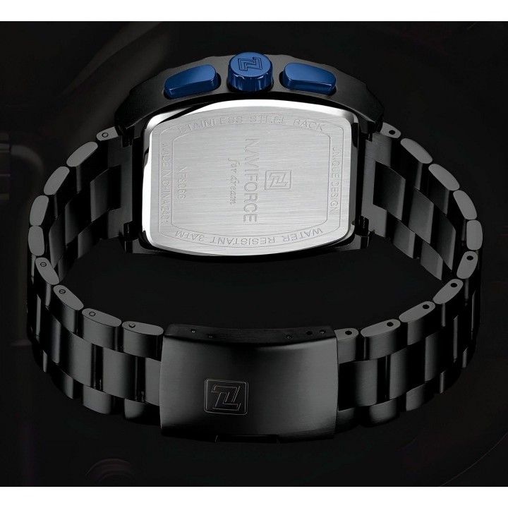 Reloj Naviforce Casual Nf8066 Crono Hombre Acero+ Estuche