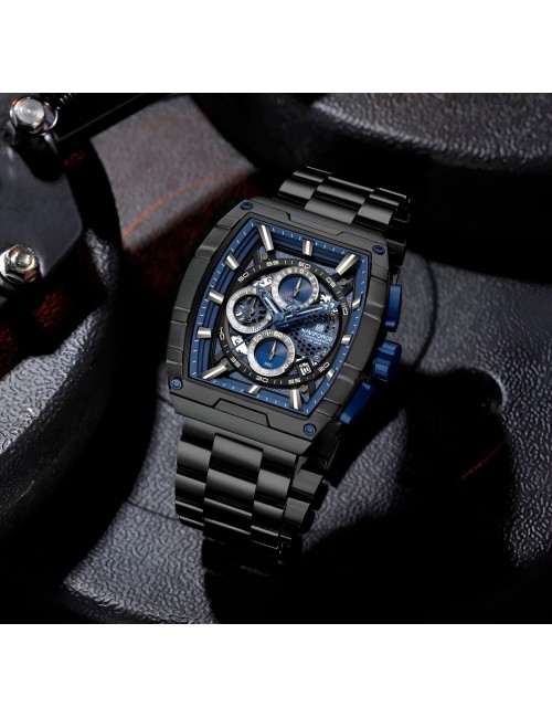 Reloj Naviforce Casual Nf8066 Crono Hombre Acero+ Estuche