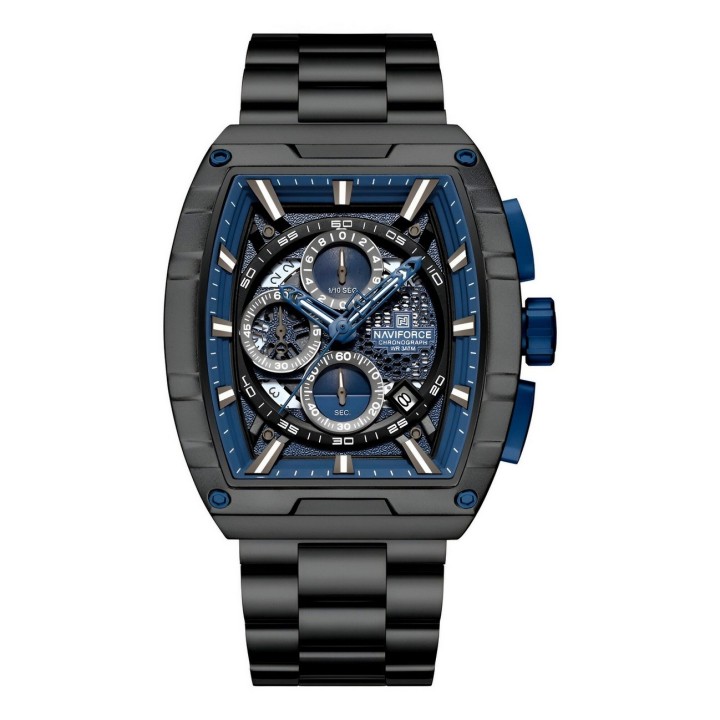 Reloj Naviforce Casual Nf8066 Crono Hombre Acero+ Estuche