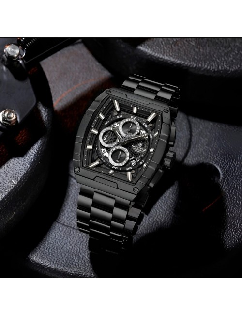 Reloj Naviforce Casual Nf8066 Crono Hombre Acero+ Estuche