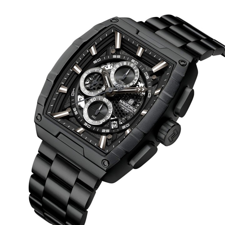 Reloj Naviforce Casual Nf8066 Crono Hombre Acero+ Estuche
