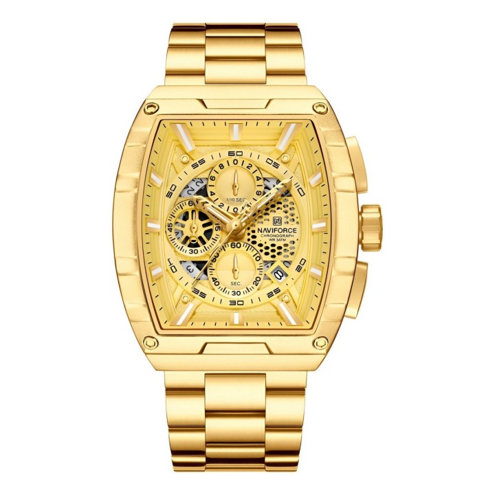 Reloj Naviforce Casual Nf8066 Crono Hombre Acero+ Estuche