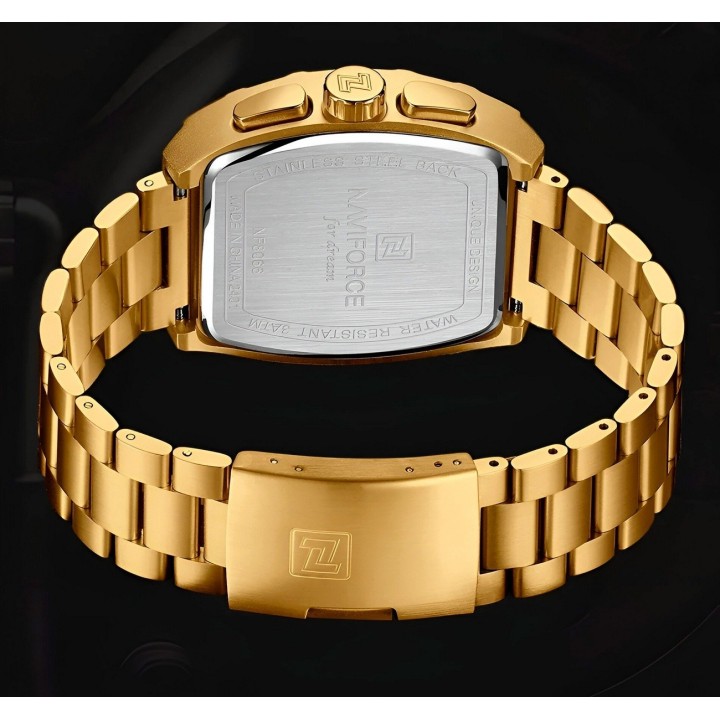 Reloj Naviforce Casual Nf8066 Crono Hombre Acero+ Estuche