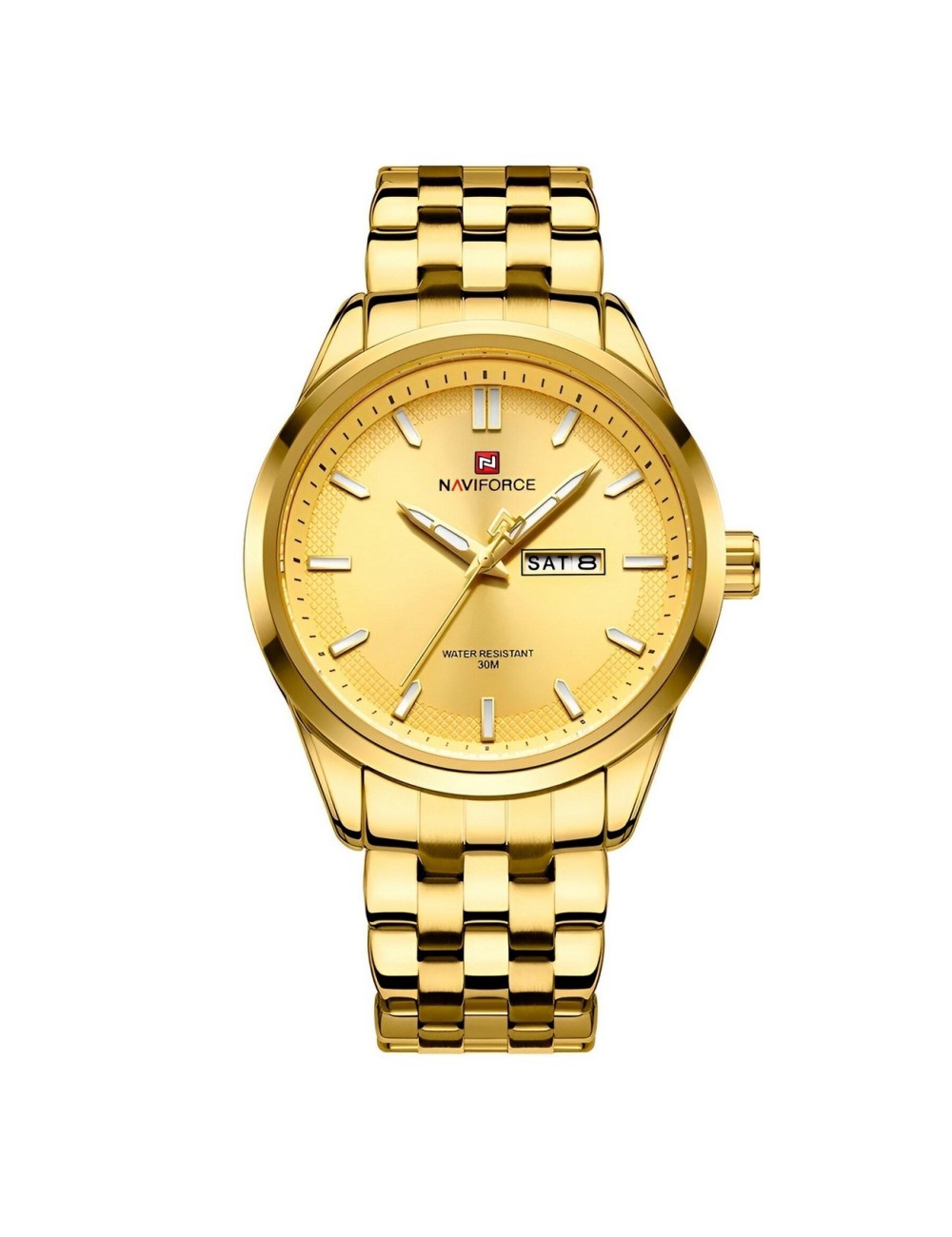 Reloj Naviforce Casual Nf9203 Crono Hombre Acero+ Estuche