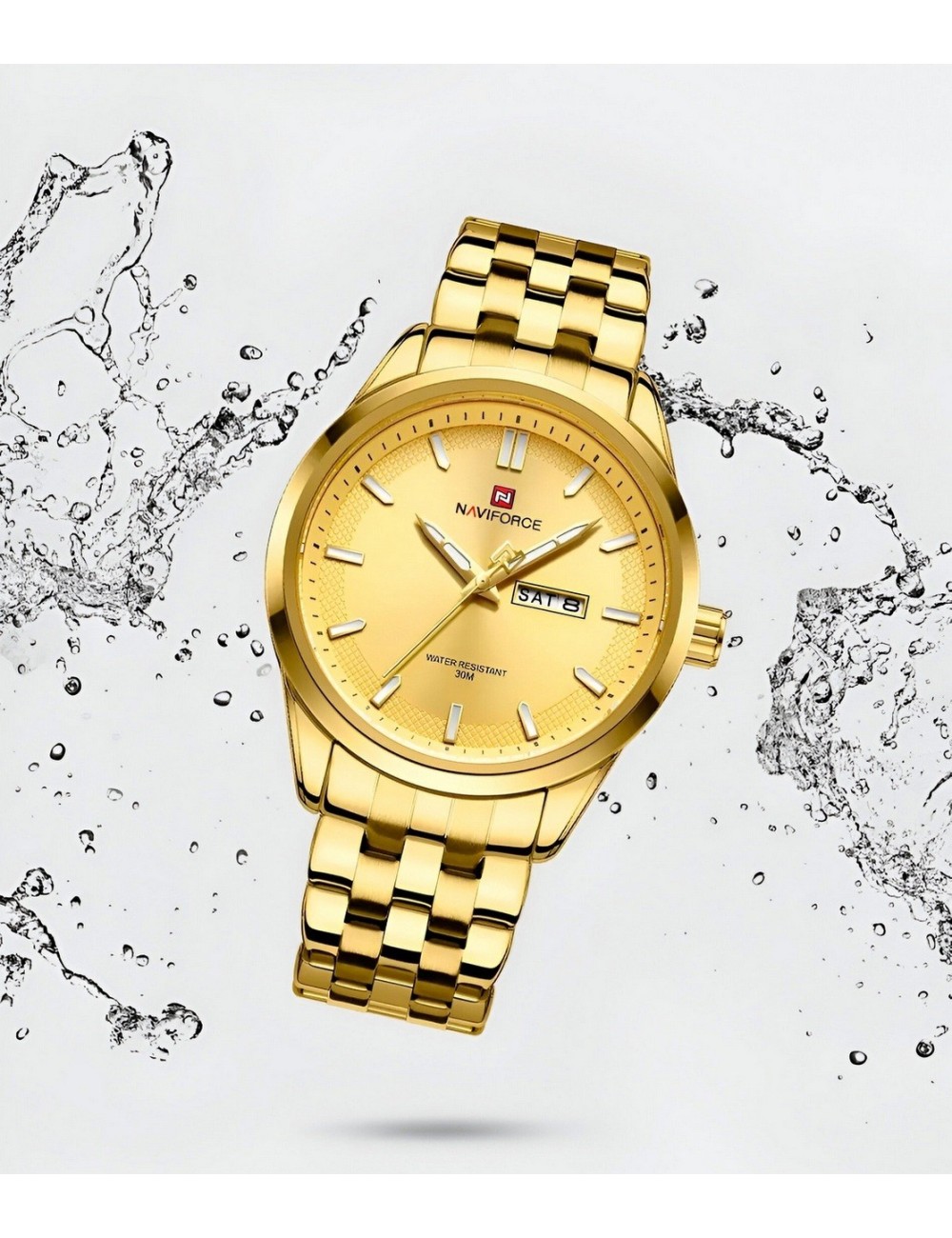 Reloj Naviforce Casual Nf9203 Crono Hombre Acero+ Estuche