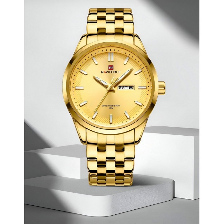 Reloj Naviforce Casual Nf9203 Crono Hombre Acero+ Estuche