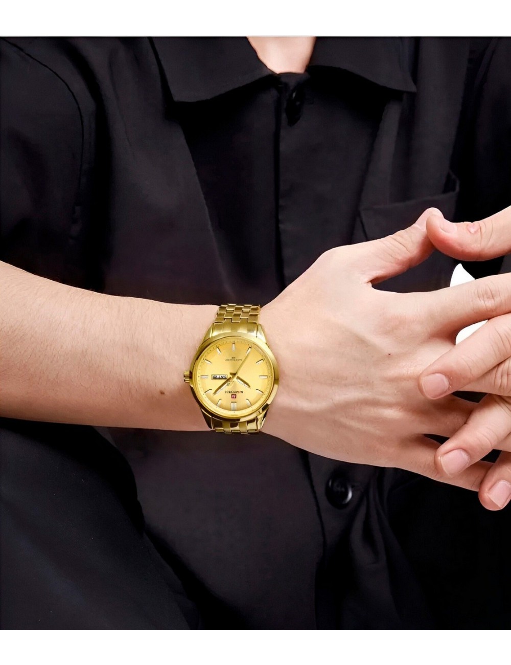 Reloj Naviforce Casual Nf9203 Crono Hombre Acero+ Estuche