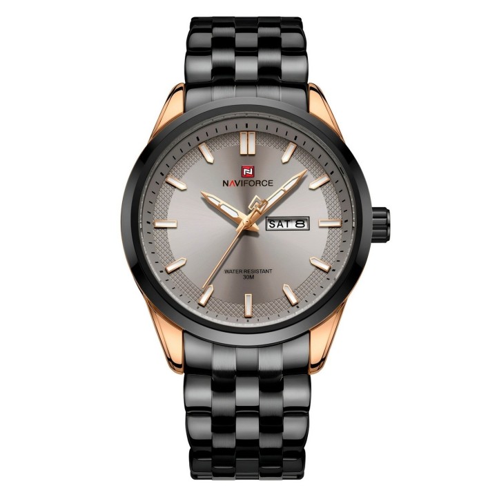Reloj Naviforce Casual Nf9203 Crono Hombre Acero+ Estuche