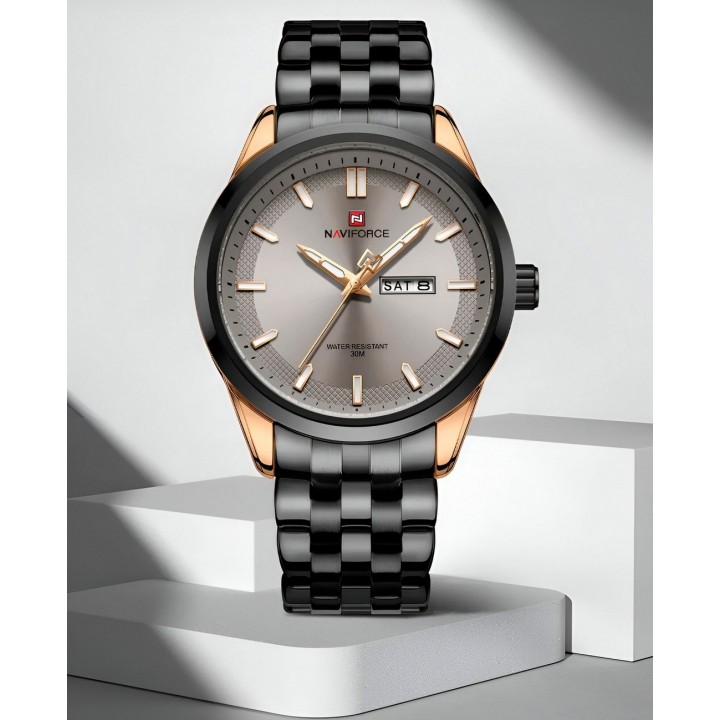 Reloj Naviforce Casual Nf9203 Crono Hombre Acero+ Estuche