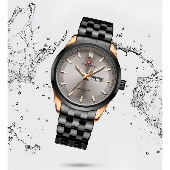 Reloj Naviforce Casual Nf9203 Crono Hombre Acero+ Estuche