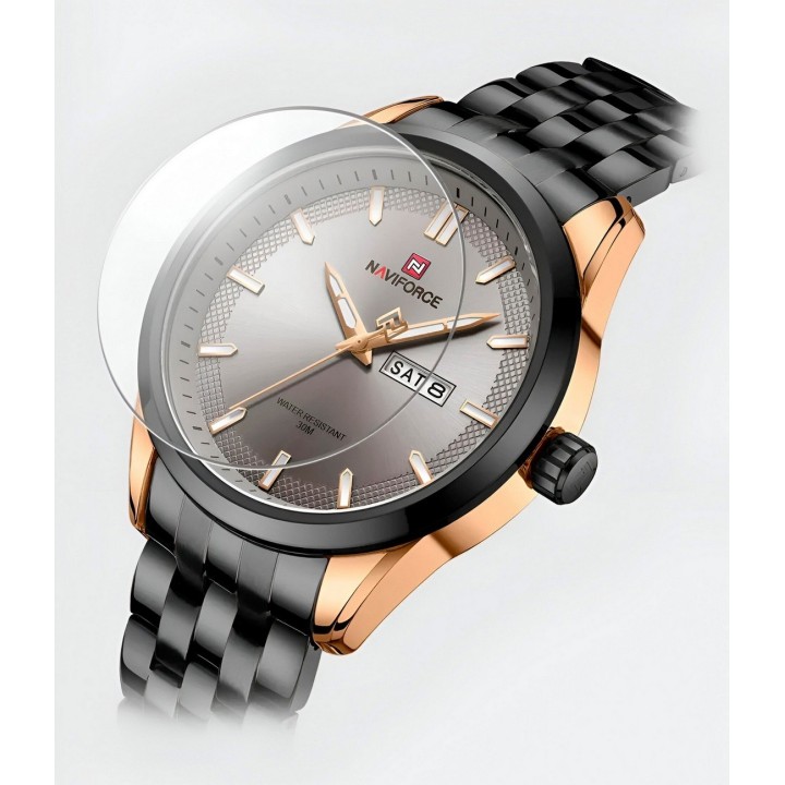 Reloj Naviforce Casual Nf9203 Crono Hombre Acero+ Estuche