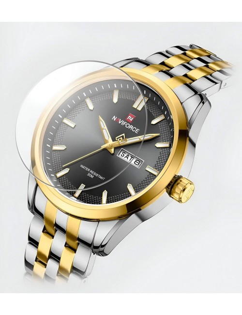 Reloj Naviforce Casual Nf9203 Crono Hombre Acero+ Estuche