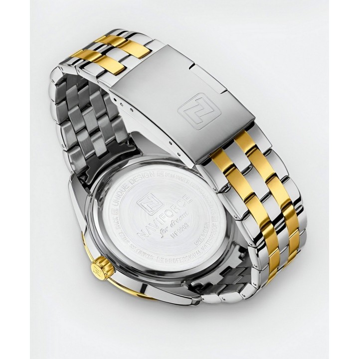 Reloj Naviforce Casual Nf9203 Crono Hombre Acero+ Estuche
