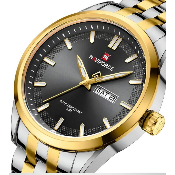 Reloj Naviforce Casual Nf9203 Crono Hombre Acero+ Estuche