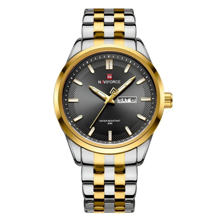 Reloj Naviforce Casual Nf9203 Crono Hombre Acero+ Estuche