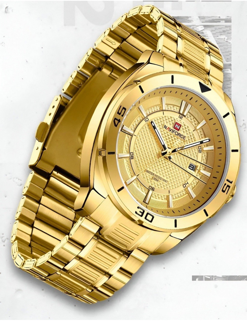 Reloj Naviforce Casual Nf9210 Crono Hombre Acero+ Estuche