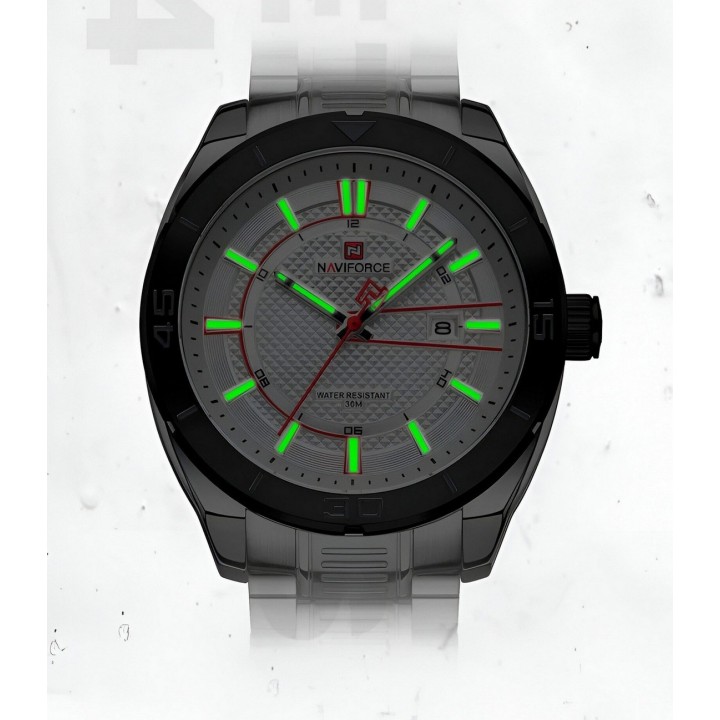 Reloj Naviforce Casual Nf9210 Crono Hombre Acero+ Estuche